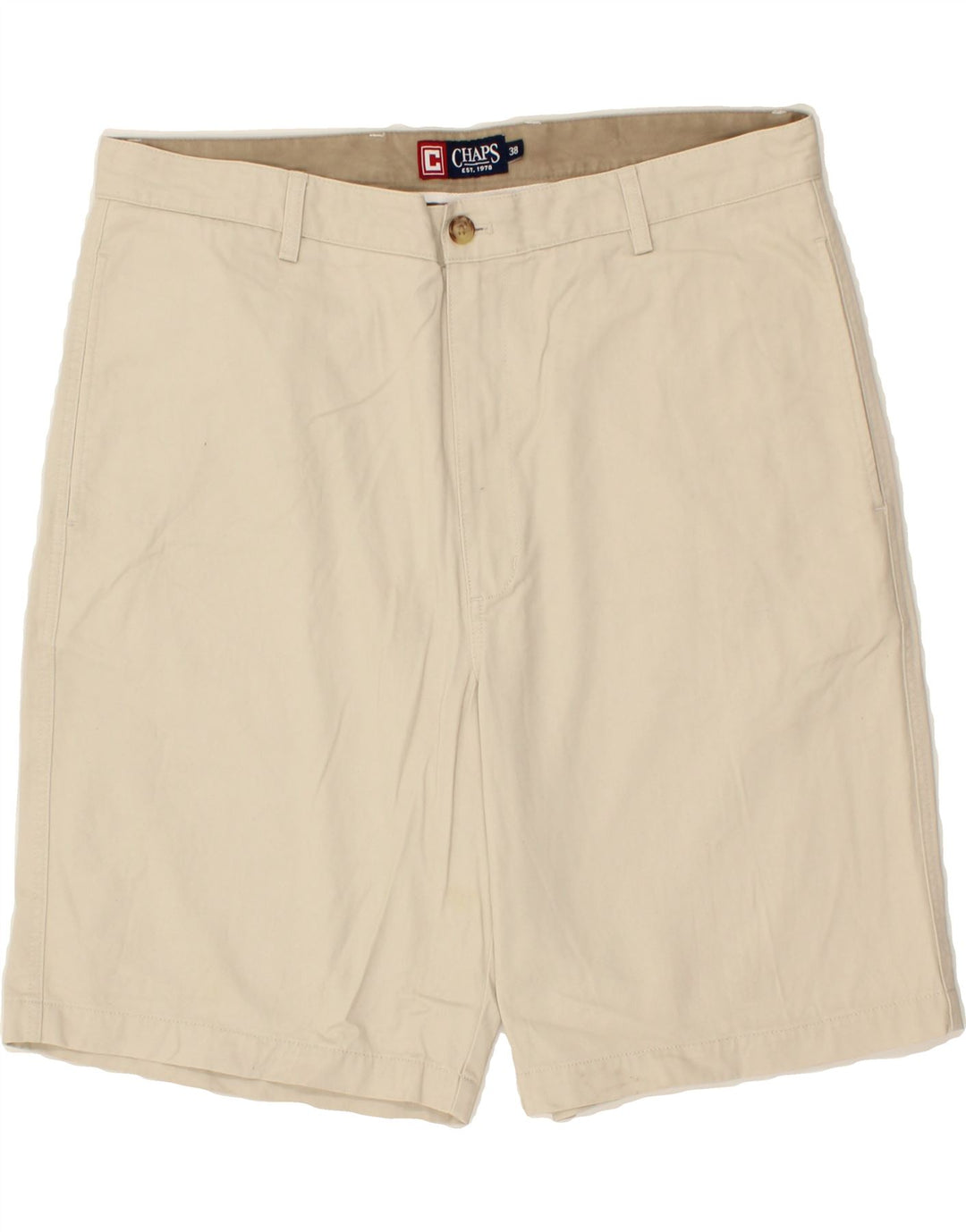 CHAPS Mens Chino Shorts W38 XL  Beige Cotton Vintage Chaps and Second-Hand Chaps from Messina Hembry 