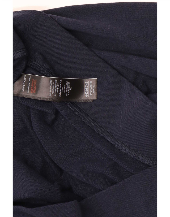 Marks & Spencer Mens Autograph Hoodie Jumper Large Navy Blue