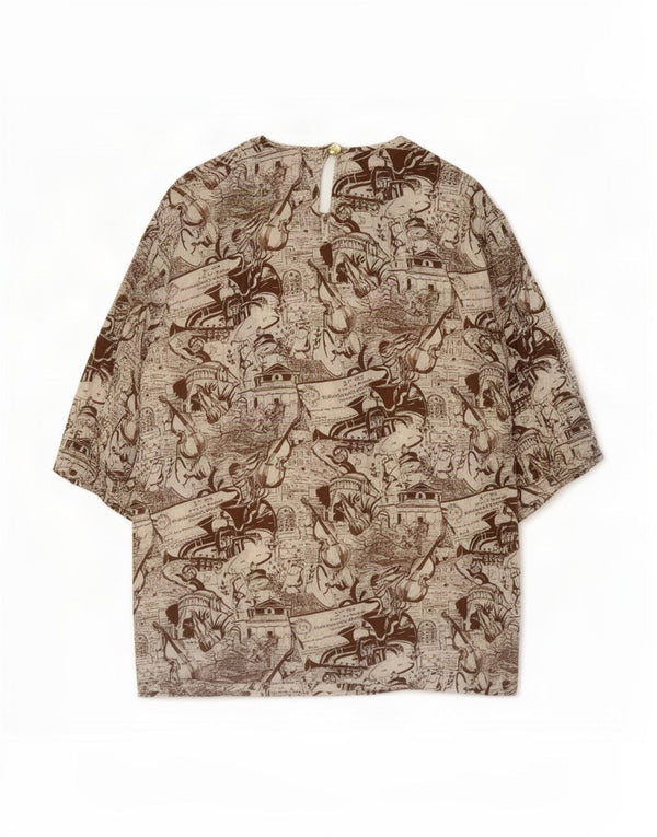 Persona Γυναικεία Μπλούζα Abstract Pattern Top Size 29 2XL Πολύχρωμη
