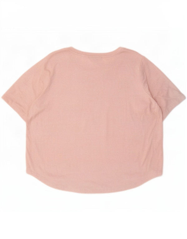 Marks & Spencer Γυναικείο T-Shirt Top UK 20 2XL Pink Viscose