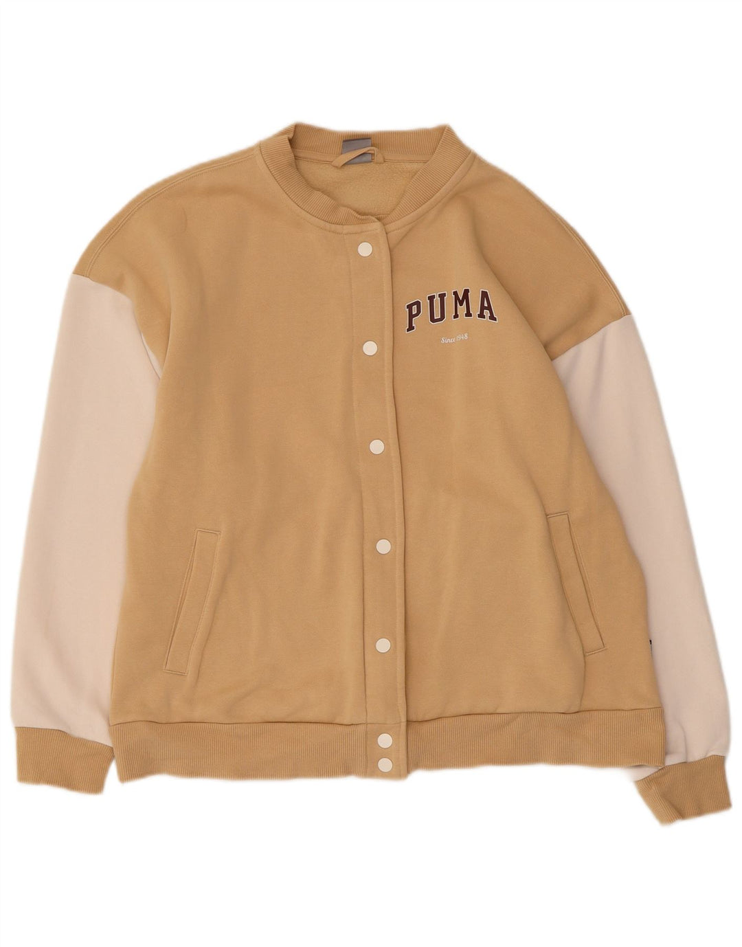 Γυναικεία φόρμα Puma Top Jacket UK 14 Medium Beige Colourblock Cotton