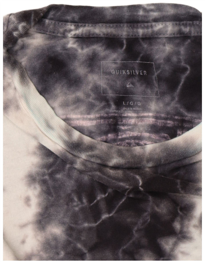 Γυναικείο γραφικό μπλουζάκι Quiksilver Top UK 16 Large Navy Blue Tie Dye