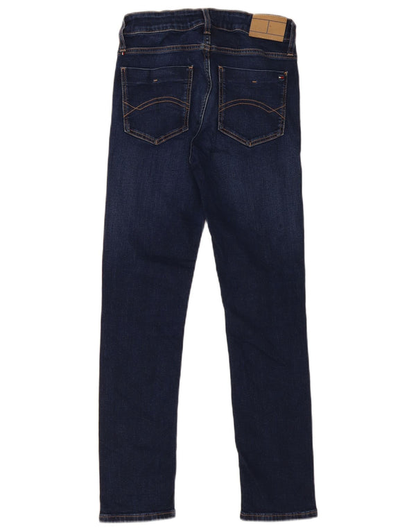 Tommy Hilfiger Girls Slim Jeans 11-12 ετών W26 L27 Navy Blue Cotton