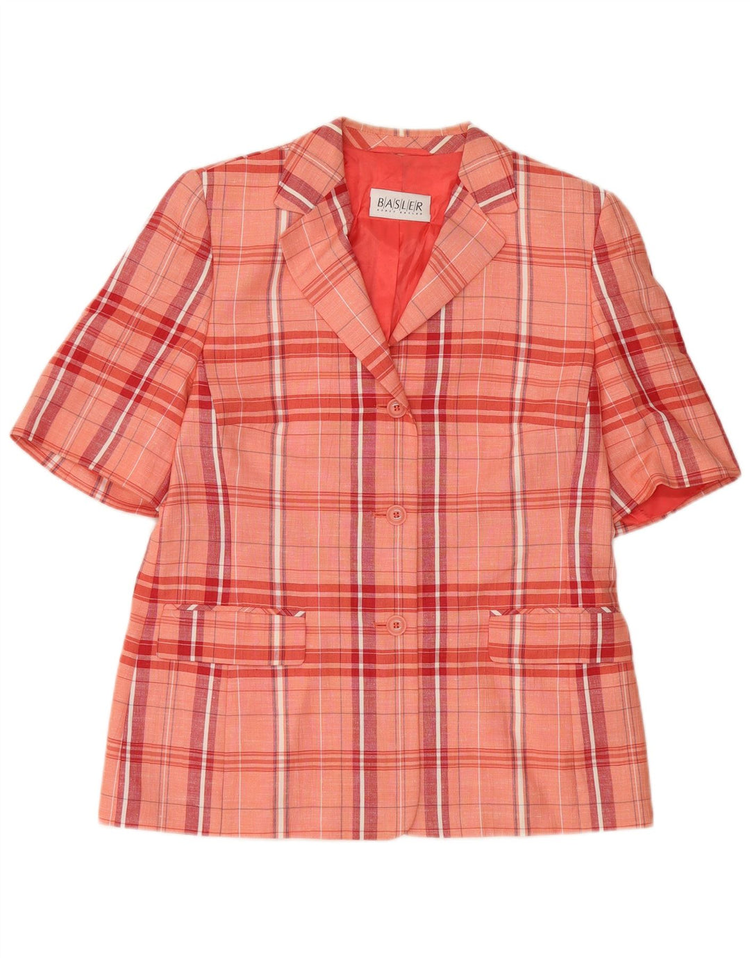 Γυναικείο κοντομάνικο σακάκι BASLER UK 12 κουμπιά ροζ