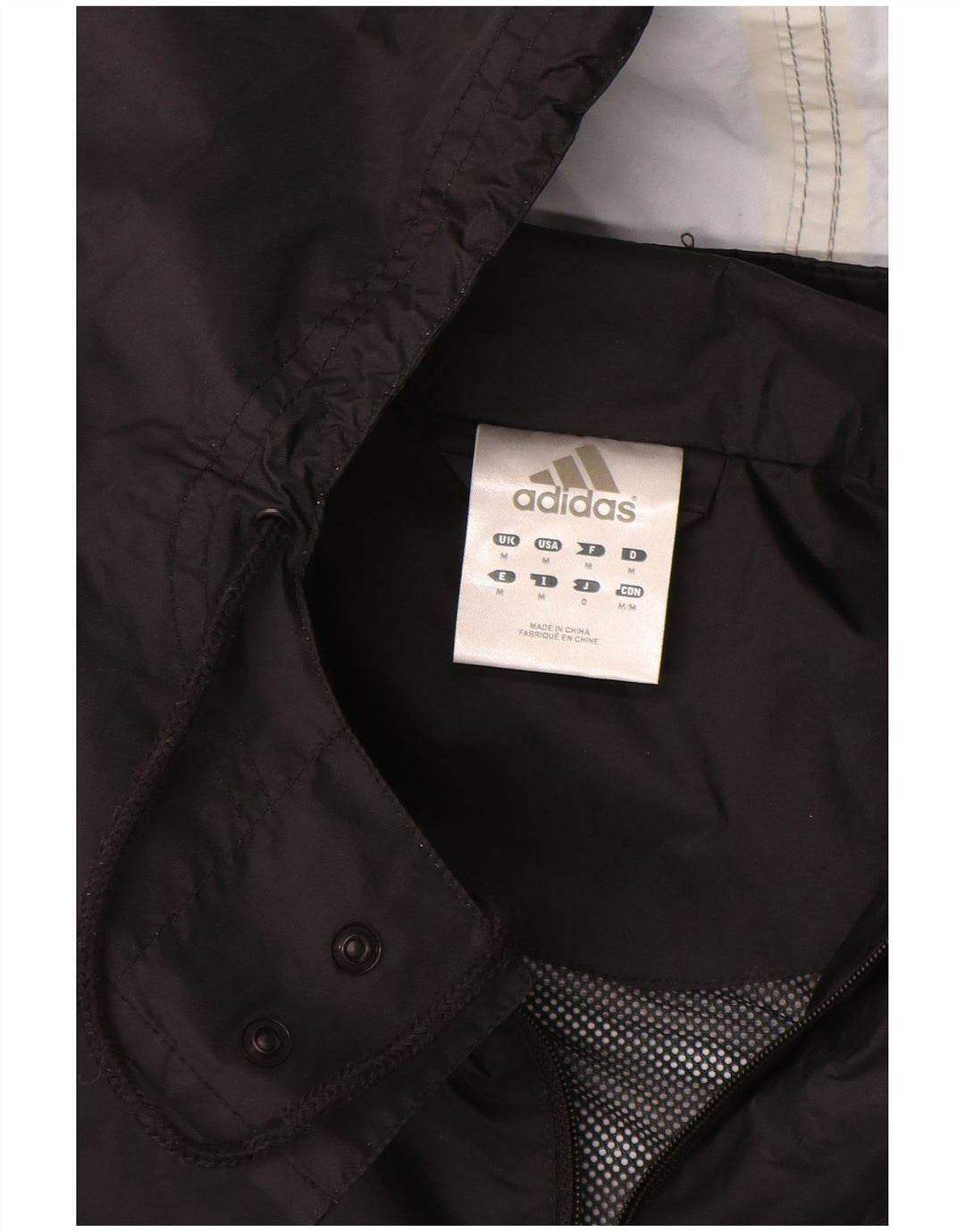 Adidas Ανδρικό μπουφάν βροχής με κουκούλα UK 38 Medium Black Polyamide