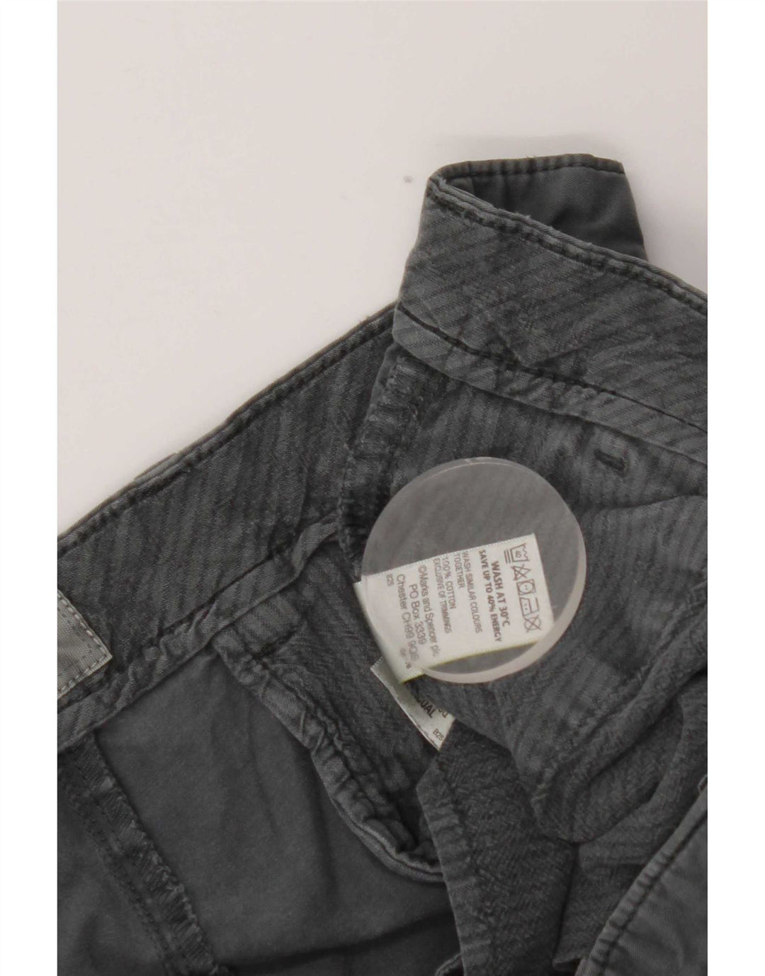 Γυναικείο σορτς Chino Marks & Spencer W36 μεγάλο γκρι βαμβακερό