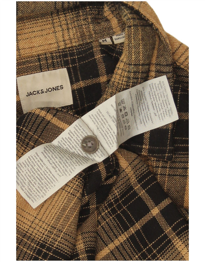 Ανδρικό φανελένιο πουκάμισο Jack & Jones, μεσαίο καφέ βαμβακερό