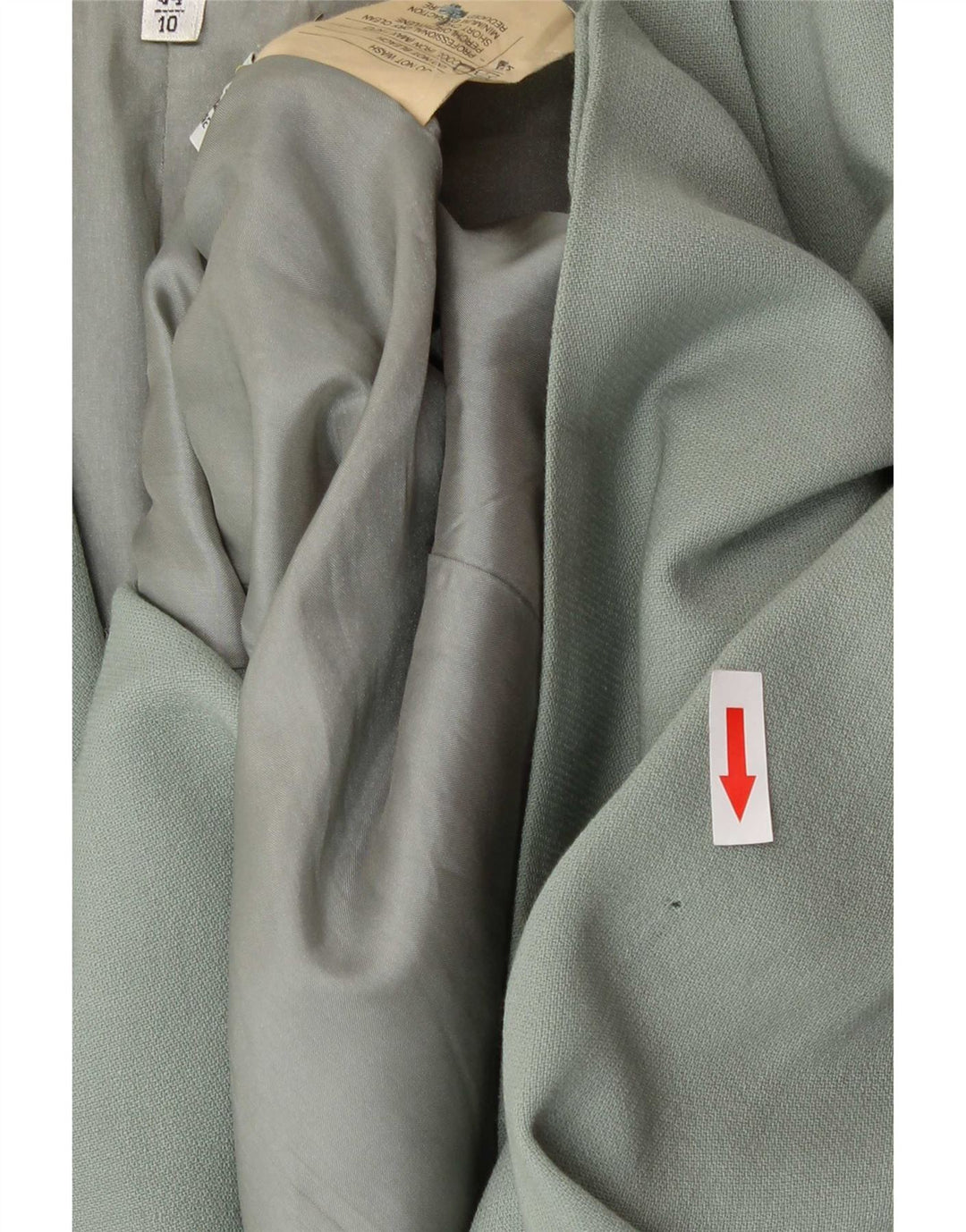 MANI Γυναικείο Μπουφάν Blazer με 2 Κουμπιά IT 44 Μέτριο Πράσινο Παρθένο Μαλλί
