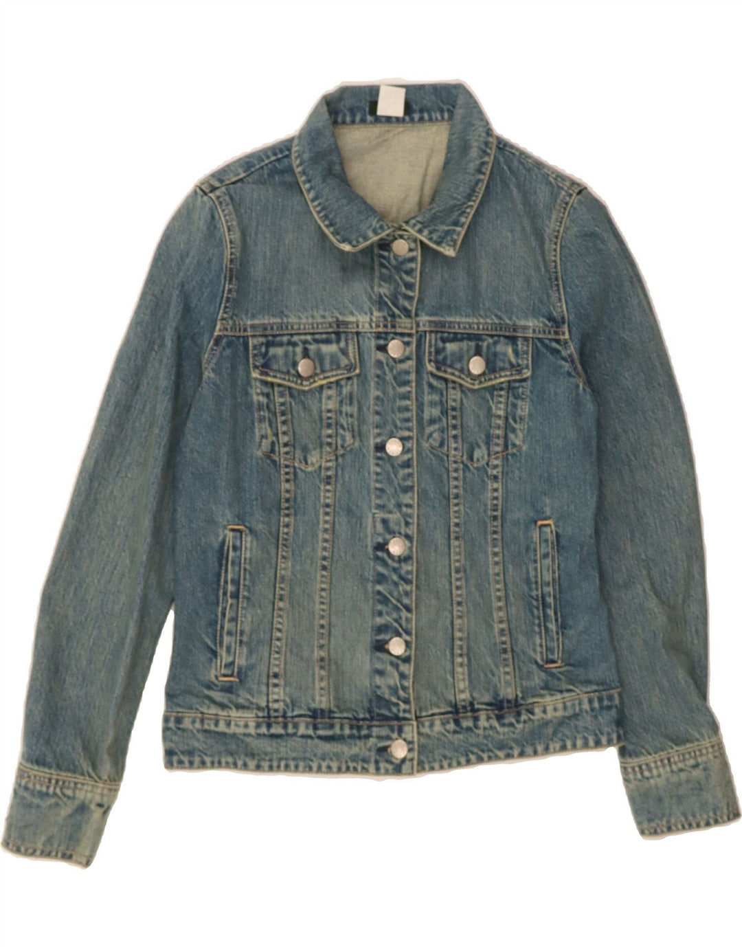 J. CREW Womens Denim Jacket UK 12 Medium Blue Cotton Vintage J. Crew and Second-Hand J. Crew from Messina Hembry 