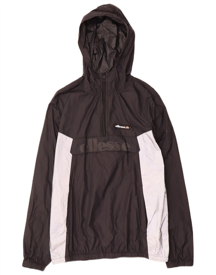 Ανδρικό μπουφάν Anorak με κουκούλα ELLESSE 40 μεγάλο μαύρο χρώμα