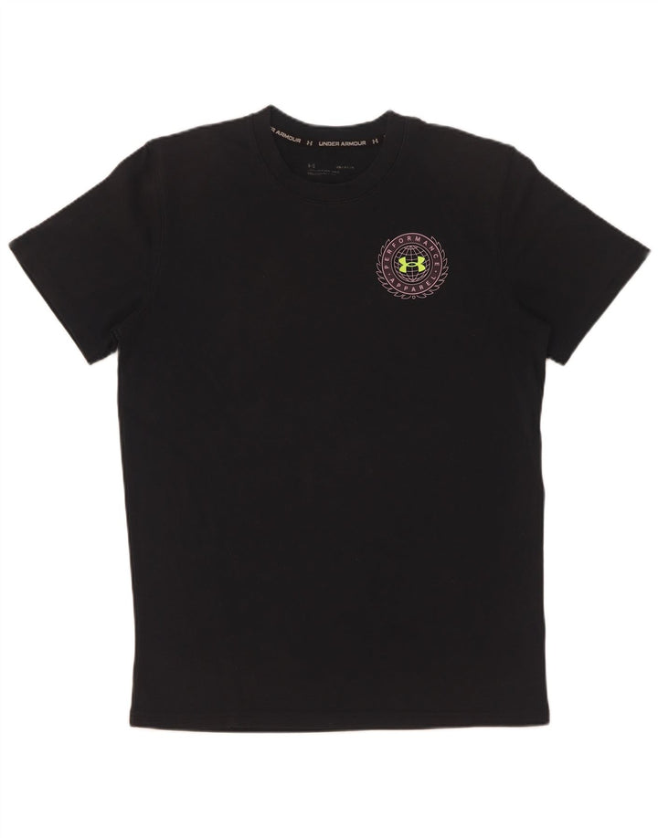 Under Armour Ανδρικό γραφικό T-Shirt Top Μικρό μαύρο βαμβακερό