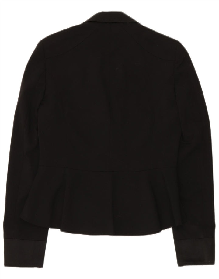 MOSCHINO Γυναικείο μπουφάν blazer UK 8 μικρό μαύρο παρθένο μαλλί