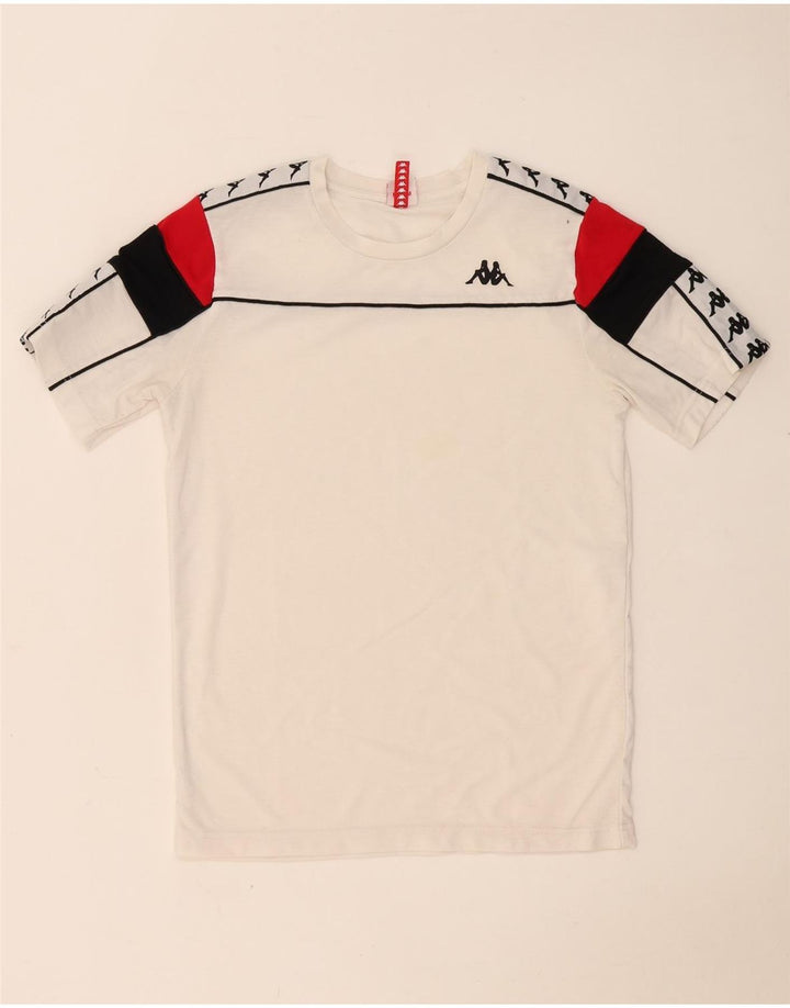Ανδρικό γραφικό T-Shirt Kappa Top Medium White Colourblock