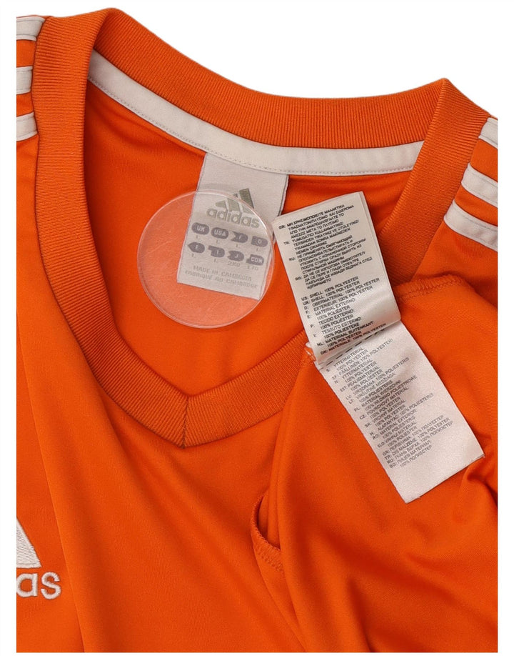 Adidas Ανδρικό T-Shirt Climalite Top Large Polyester σε πορτοκαλί χρώμα