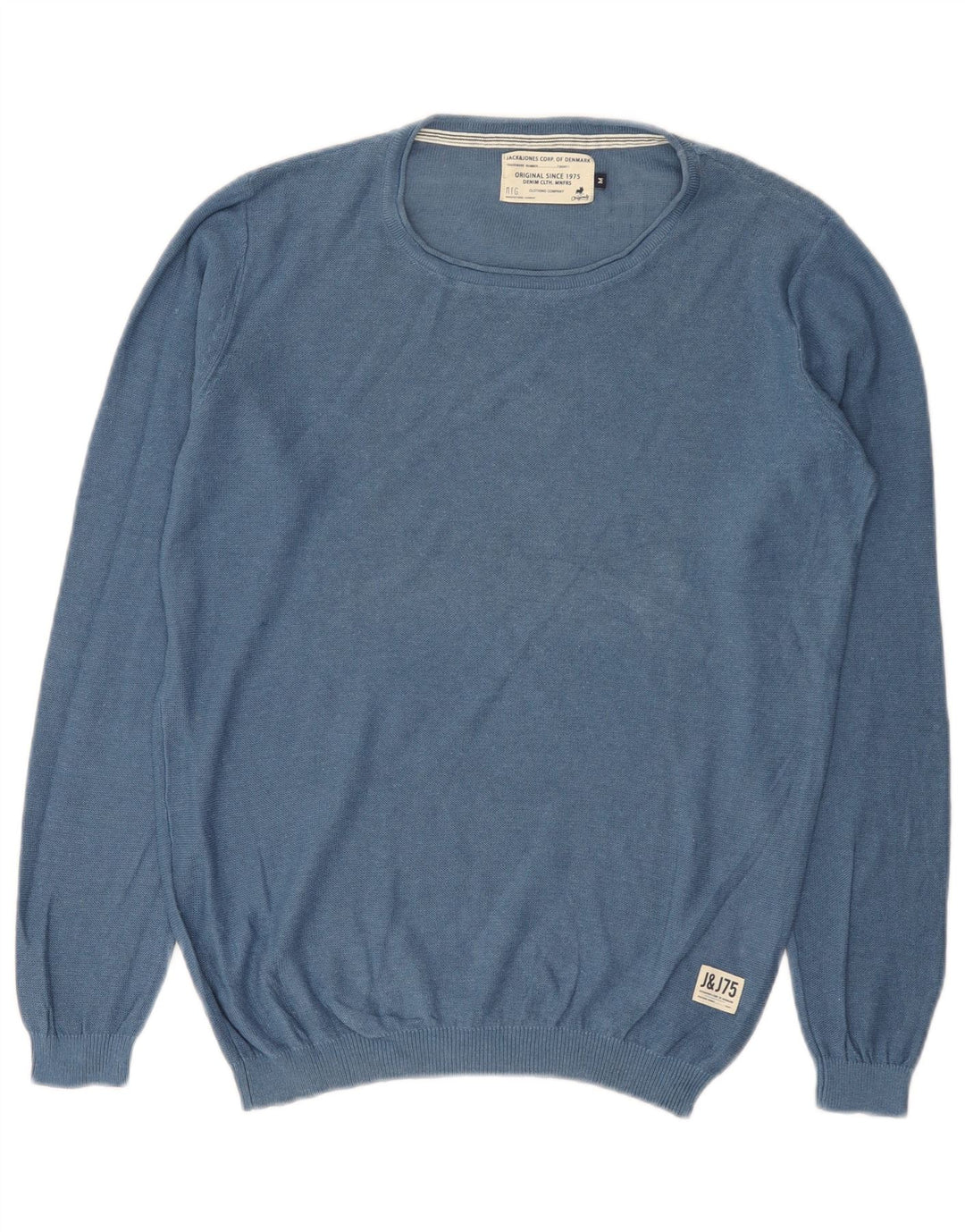 Ανδρικό πουλόβερ Jack & Jones Boat Neck Jumper Medium Blue Len