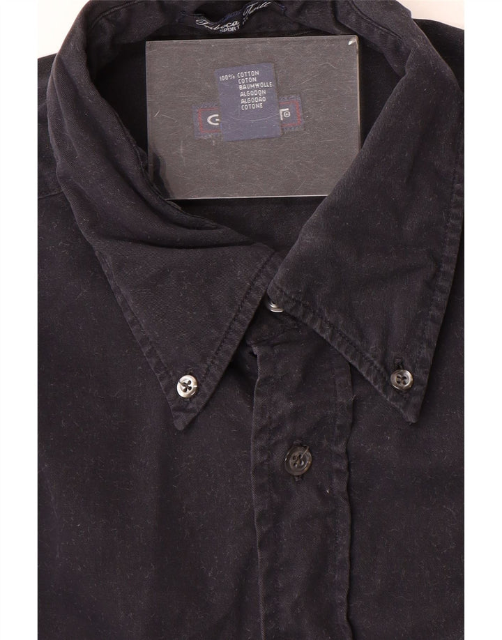 Ανδρικό πουκάμισο Gant μεγάλο μπλε ναυτικό βαμβακερό