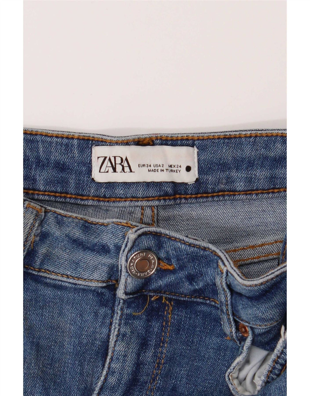 Zara Γυναικείο Τζιν EU 34 2XS W24 L30 Μπλε