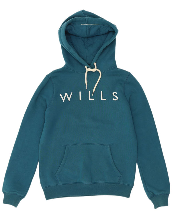 Jack Wills Γυναικείο Γραφικό Φούτερ UK 8 Small Blue Cotton