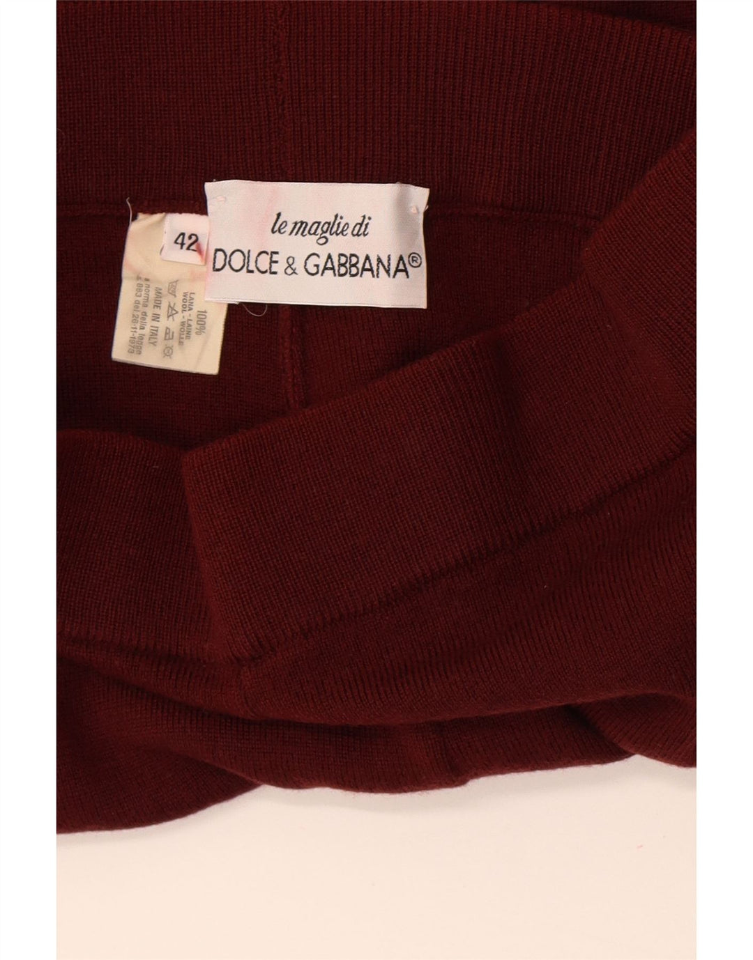 Γυναικείο πλεκτό κολάν Dolce & Gabbana IT 42 Μαλλί μεσαίου καφέ
