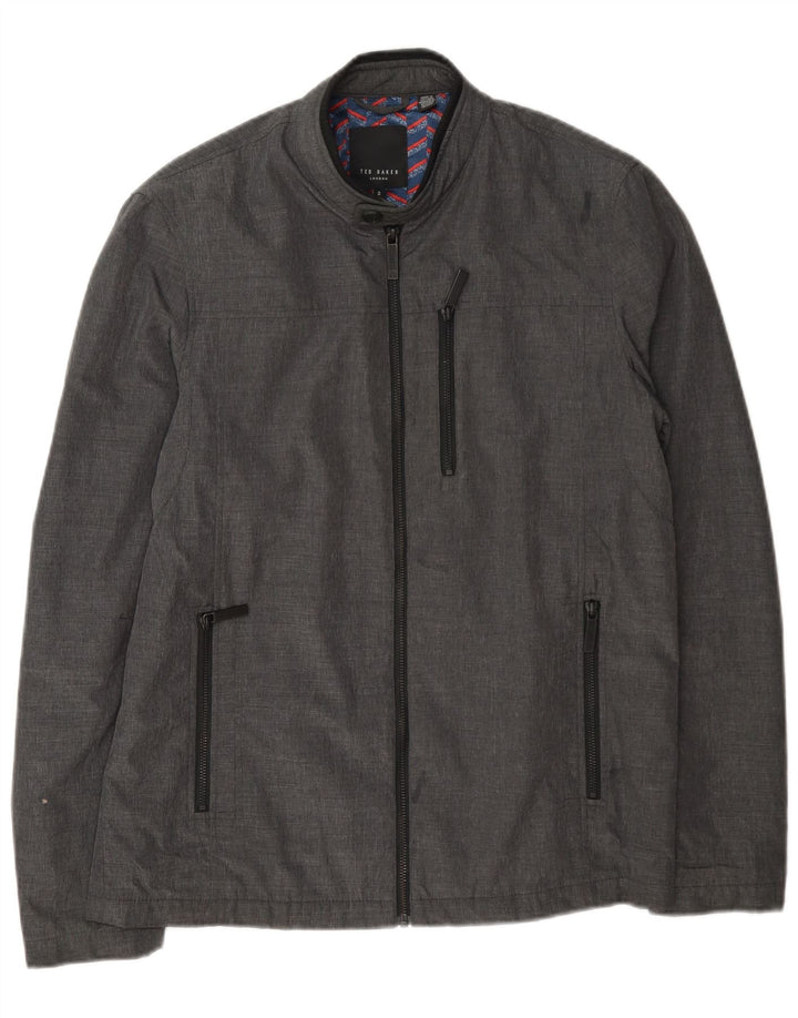 Ted Baker Ανδρικό μπουφάν Bomber Size 2 Small Grey Polyamide
