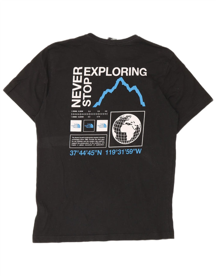 Ανδρικό γραφικό T-Shirt North Face Top Μεσαίο μαύρο βαμβακερό