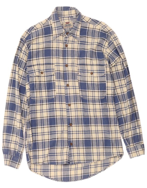 Ανδρικό φανελένιο πουκάμισο Levi's Medium Blue καρό