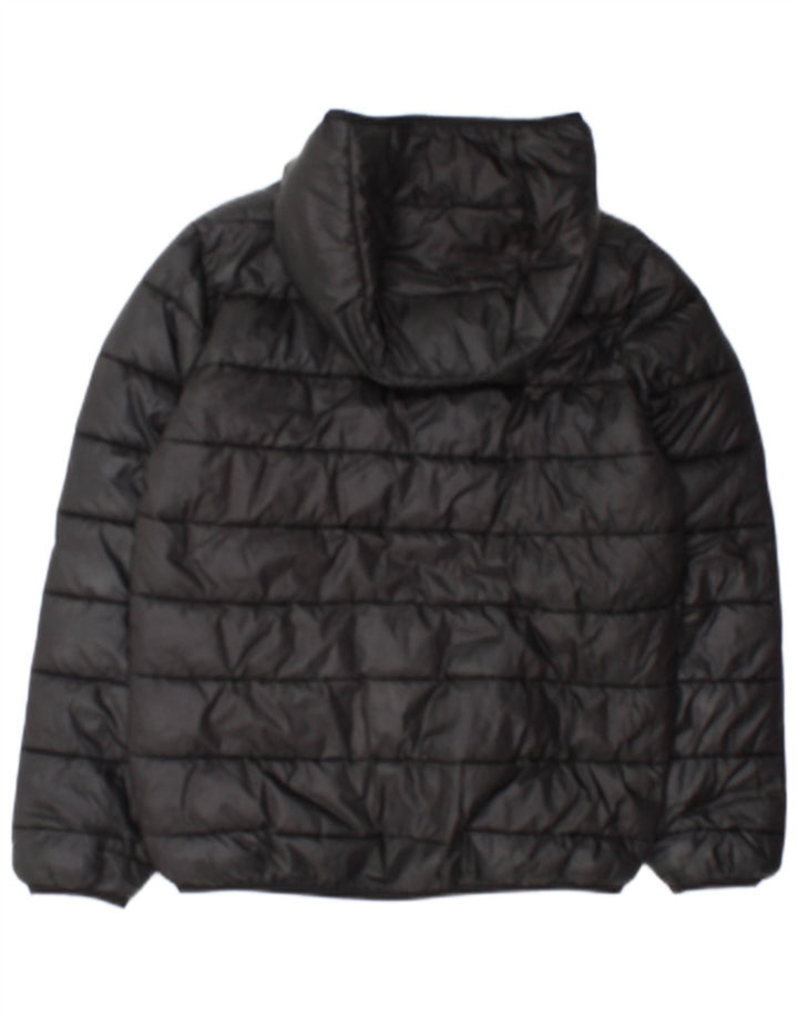 Champion Boys Hooded Jacket 11-12 Years Large Black Polyester