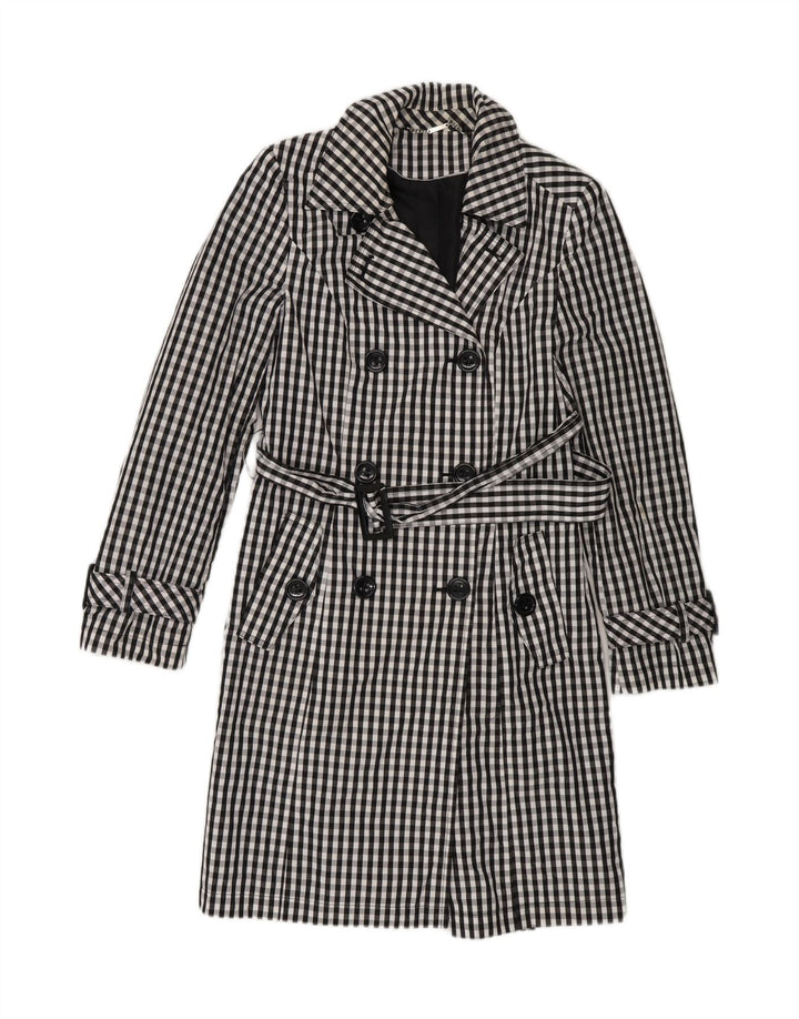 Laura Ashley Γυναικεία καμπαρντίνα UK 10 Small Navy Blue Gingham Polychlorid
