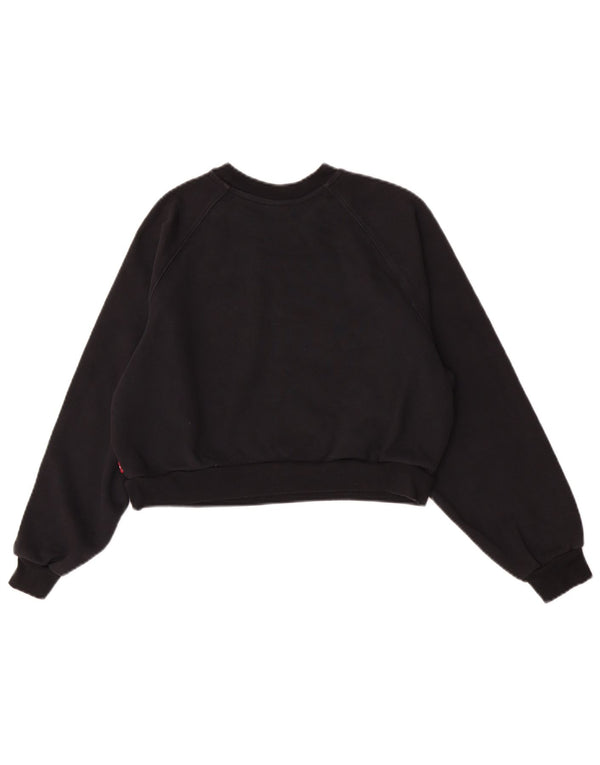 Γυναικεία φούτερ Levi's Crop Oversized Jumper UK 6 XS Μαύρο βαμβακερό