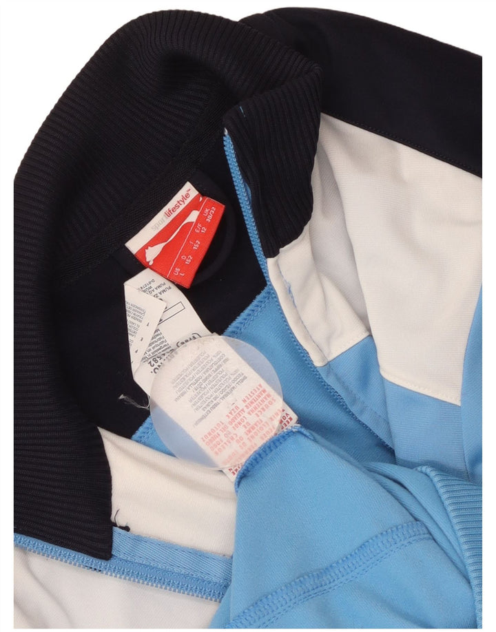 Puma Girls αθλητική φόρμα Top Jacket 11-12 Years Blue Colourblock Polyester