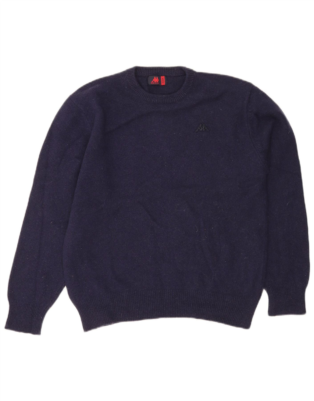 Kappa Γυναικείο πουλόβερ με λαιμόκοψη UK 14 Medium Navy Blue Wool