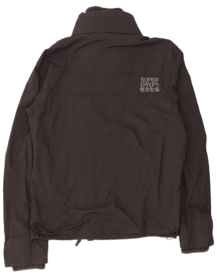 Superdry γυναικείο μπουφάν βροχής UK 16 μεγάλο μαύρο νάιλον