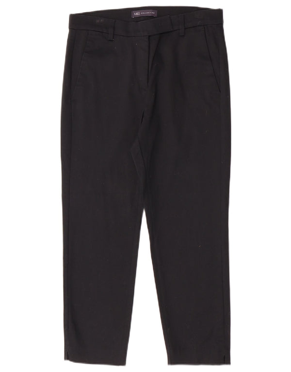 Marks & Spencer Γυναικείο ίσιο παντελόνι UK 10 Small W28 L23 Μαύρο