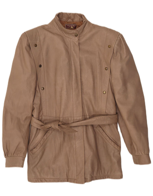 Liverpool Γυναικείο Δερμάτινο Μπουφάν IT 46 Large Beige Leather