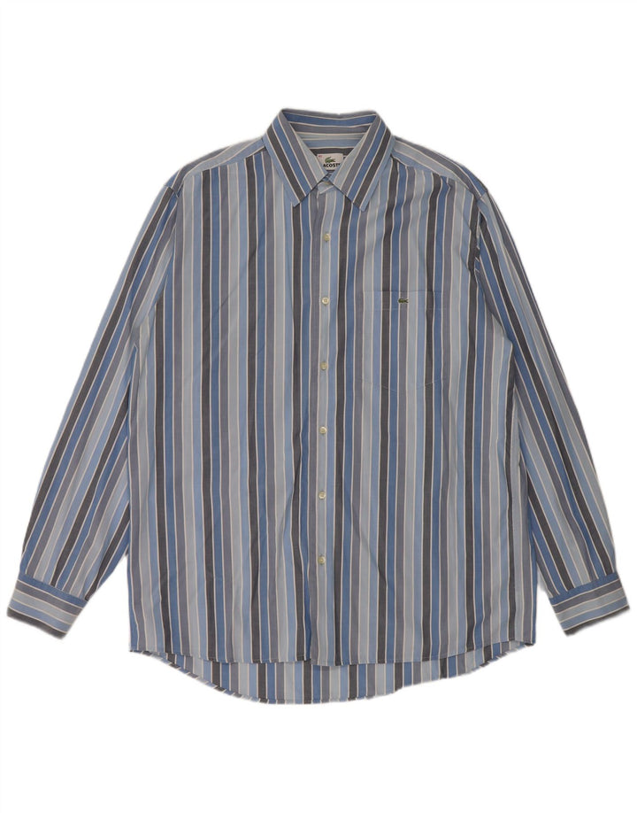 Ανδρικό πουκάμισο LACOSTE Νούμερο 42 Μεγάλο Βαμβακερό Μπλε Ριγέ