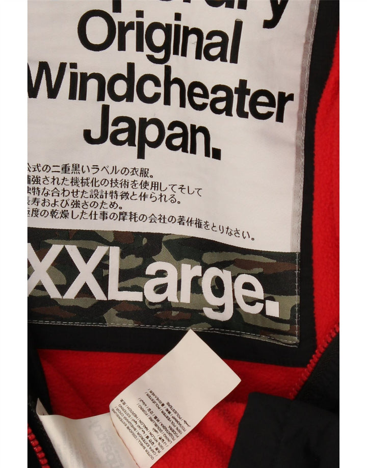 SUPERDRY Γυναικείο Windcheater Hooded Windbreaker Jacket UK 20 2XL Black