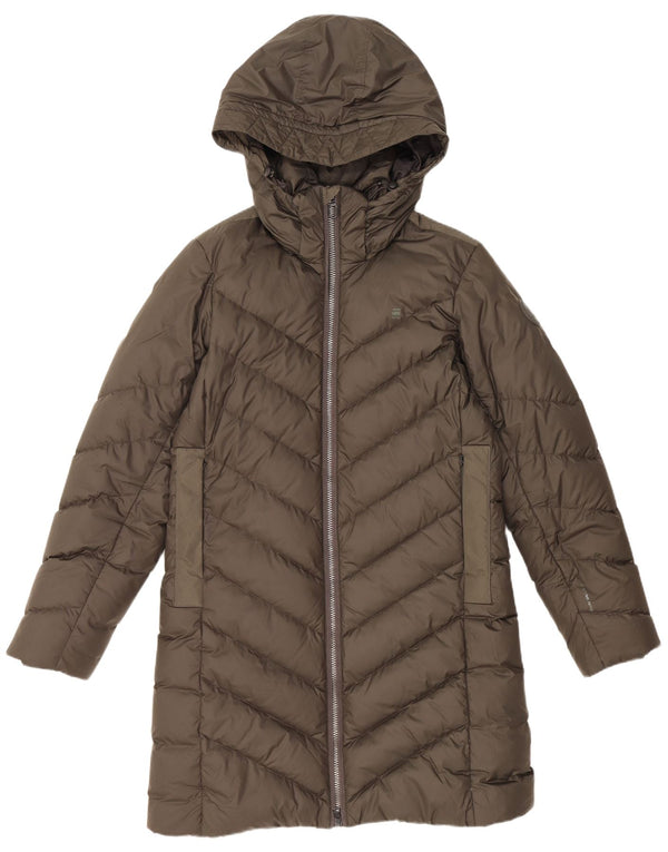 G-STAR Γυναικείο παλτό με κουκούλα με επένδυση UK 14 Medium Khaki Polyester