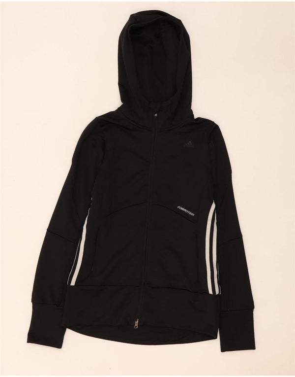 Adidas Γυναικείο πουλόβερ Clima 365 με φερμουάρ UK 12 μεσαίο μαύρο πολυεστέρα