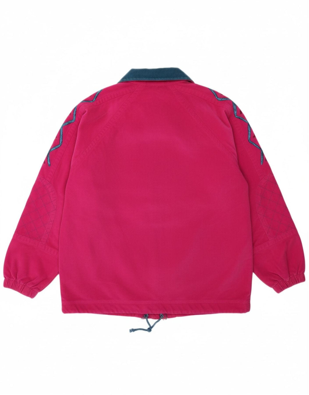 DIADORA Mens Loose Fit Tracksuit Top Jacket Small Pink Check Polyester