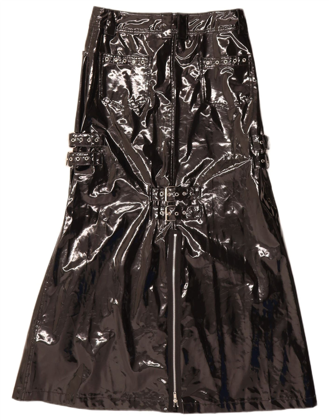 ΒΑΣΙΛΙΣΣΑ ΤΟΥ ΣΚΟΤΑΔΙΟΥ Γυναικεία μάξι φούστα σε γραμμή Α Μικρή W28 Μαύρη γοτθική