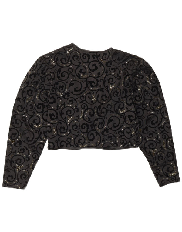 Brigitte Both Women Bolero Top EU 42 Large Black Paisley Polyester