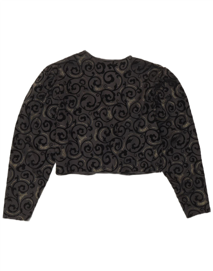 Brigitte Both Women Bolero Top EU 42 Large Black Paisley Polyester