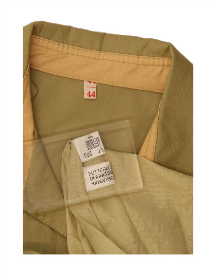 VINTAGE Womens Shirt Dress IT 44 Medium Khaki Polyester Vintage Vintage and Second-Hand Vintage from Messina Hembry 