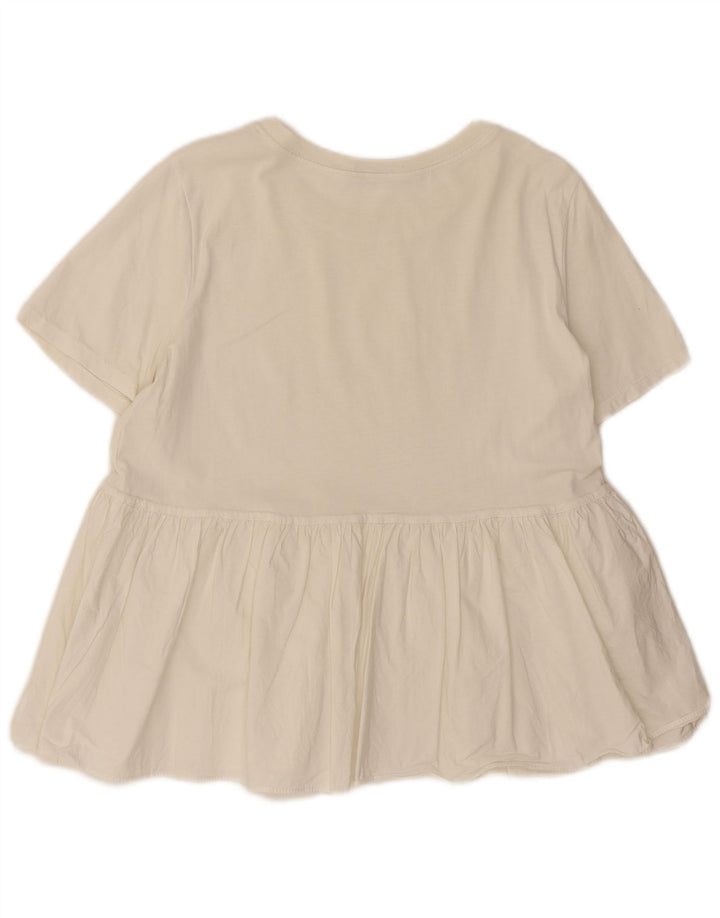 ZARA Womens T-Shirt Top UK 12 Medium White