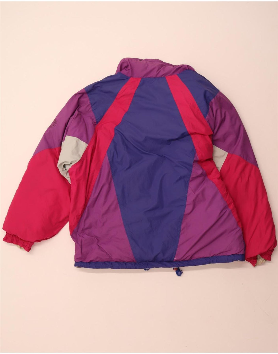 Γυναικείο αναστρέψιμο μπουφάν με κουκούλα VINTAGE Μεγάλο Μπεζ Χρώμα Πολυεστέρας