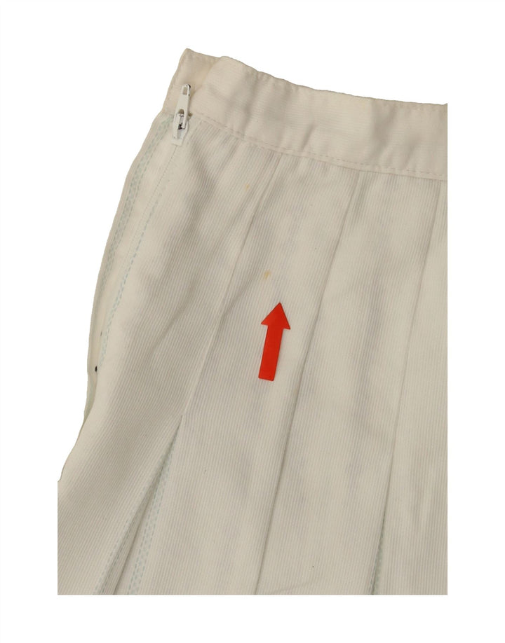 SERGIO TACCHINI Womens Pleated Mini Skirt IT 44 Medium W26  White Vintage Sergio Tacchini and Second-Hand Sergio Tacchini from Messina Hembry 