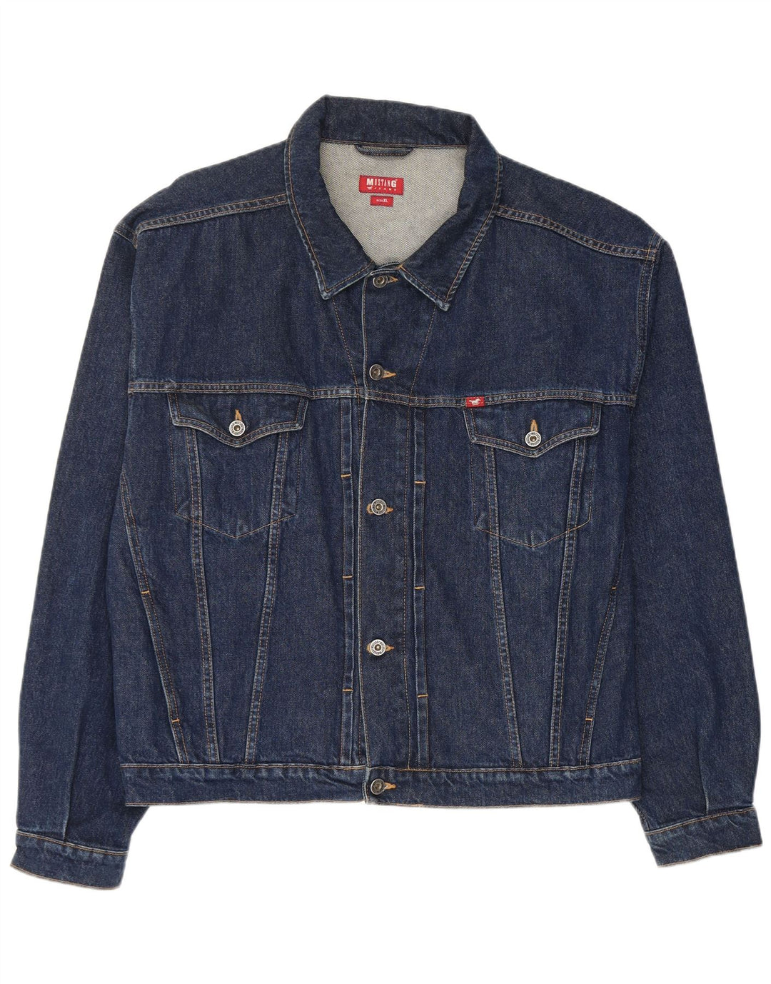 Mustang Ανδρικό Τζιν Μπουφάν UK 42 XL Navy Blue Cotton