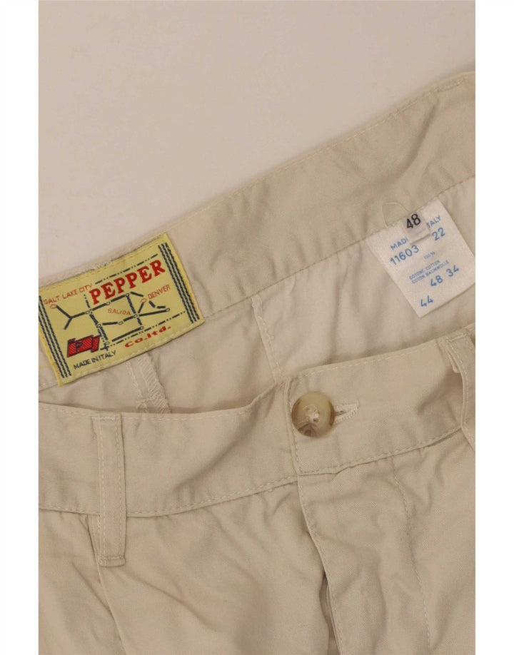 Vintage Ανδρικό σορτς Chino IT 48 Medium W30 Μπεζ βαμβακερό