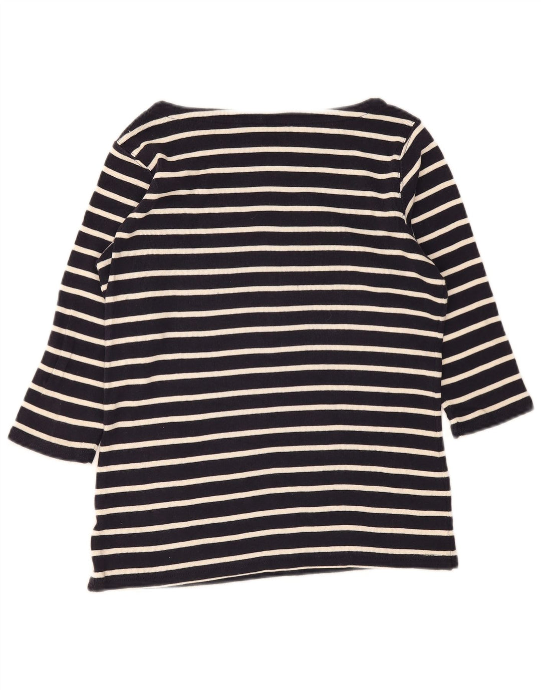 L.L.Bean γυναικείο τοπ 3/4 μανίκια UK 14 Medium Navy Blue ριγέ