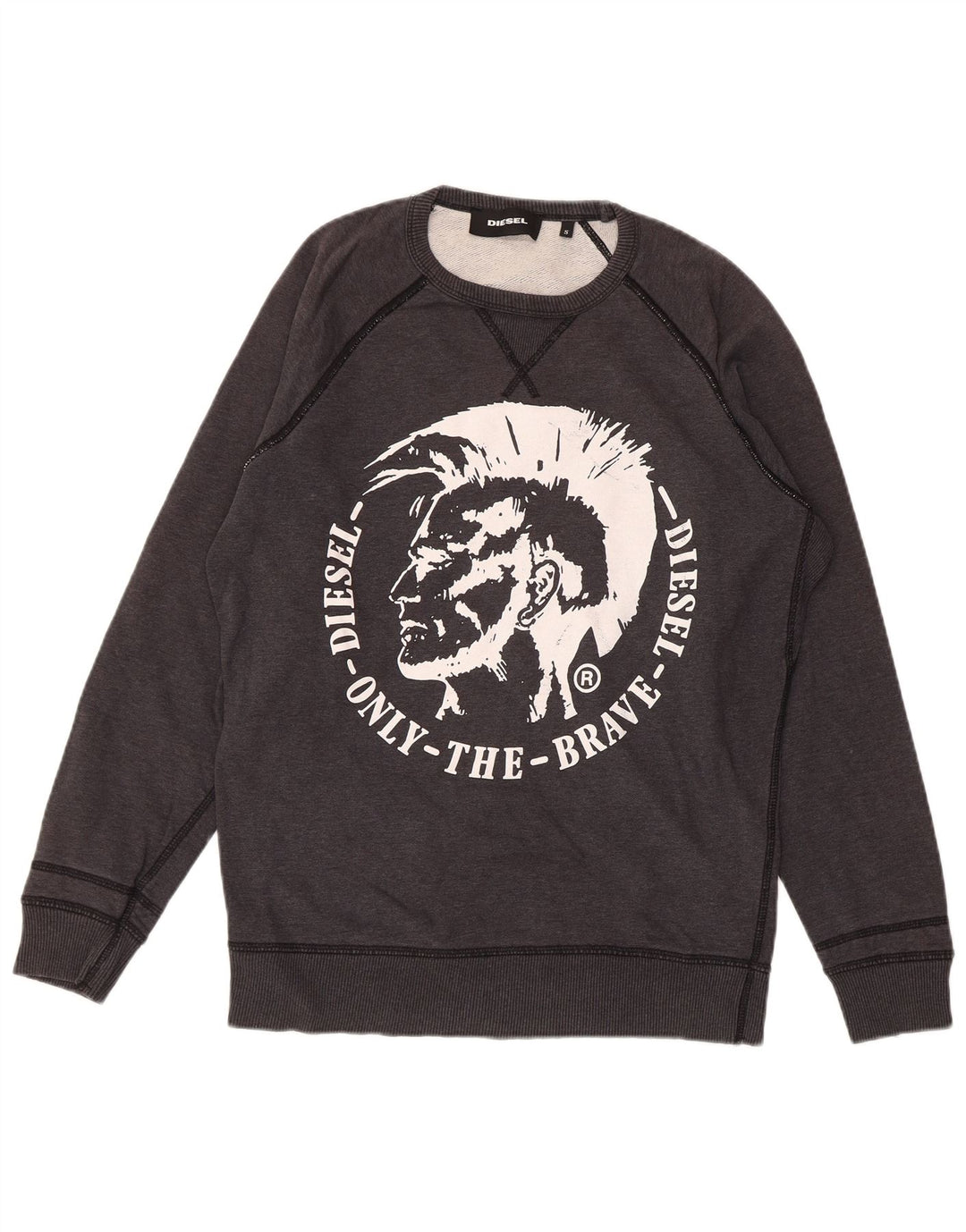 Ανδρικό γραφικό φούτερ DIESEL Jumper Μικρό Γκρι Βαμβακερό